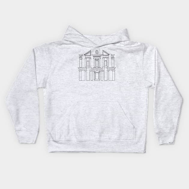 7 Digital Wonders - Petra Kids Hoodie by Daxos